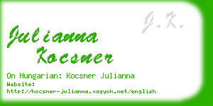 julianna kocsner business card